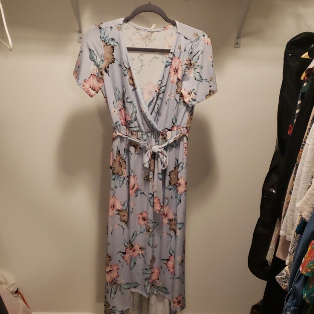 Pinkblush hi-low floral maternity dress